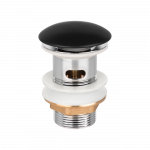 &Auml;ravoolus&uuml;steem vannitoavalamu jaoks/vanni jaoks Invena, 100 mm, click clack-funktsioon, must/kroom