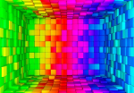 Fototapeet Artgeist Rainbow Cube, 70 cm x 70 cm