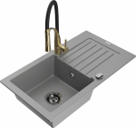 K&ouml;&ouml;givalamu koos kraaniga Mexen Pablo Aster, graniit, 75.2 cm x 43.6 cm x 16.1 cm, must/kollane/hall