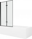 Vann seinaga, sisseehitatav Mexen Vega, 180 cm x 80 cm x 40 cm, ristk&uuml;lik, valge/must