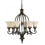 L&uuml;hter rippuv Elstead Lighting Drawing Room 6, E27, 6 x 60 W, valge v.