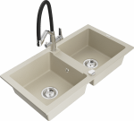 K&ouml;&ouml;givalamu koos kraaniga Mexen Mario, vaik/graniit, 82 cm x 43.6 cm x 16.1 cm, beež