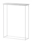 Konsoollaud ADRK Sili, valge v./hall v., 60 cm x 20 cm x 80 cm