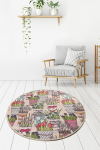 Vaip Conceptum Hypnose Flowerpot Flowerpot, mitmev&auml;rviline, 100 cm x 100 cm
