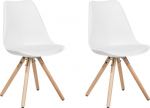 Toolide komplekt Beliani Dakota, matt, valge v., 43 cm x 47 cm x 84 cm, 2 tk