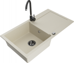 K&ouml;&ouml;givalamu koos kraaniga Mexen Leo, graniit, 90 cm x 50 cm x 19 cm, must/pruunikas