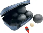 Petanki pallikomplekt Enero Pro Boule, 7.3 cm x 7.3 cm, must v., 4.5 kg