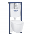 WC-pott, seinapealne Grohe Start Round 5in1, kaanega, 500 mm x 543 mm