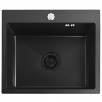 K&ouml;&ouml;givalamu Rea Leo, roostevaba teras, 50 cm x 45 cm x 18.5 cm, must v.