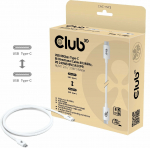 Juhe Club 3D CAC-1572, 2 x USB Type C, 120 cm, valge v., 240 W