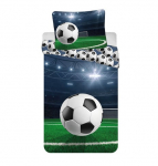 Laste voodipesukomplekt Jerry Fabrics Football Field, sinine v./valge v./must v., 140 x 200 cm