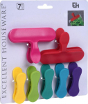 Klambrite komplekt Excellent Houseware, 9 cm, mitmev&auml;rviline, 7 tk