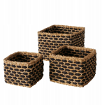 Korvide komplekt, esemete hoidmiseks Boltze Nura, pruun v./must v., 26.8 x 26.1 x 21.1 cm