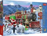 Pusle Trefl Tea Time Christmas Train 12097, 48 cm x 68.3 cm, 1000 tk, mitmev&auml;rviline