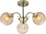 Valgusti lagi Candellux Lighting Pascal 33-51769, E27, 3 x 40 W, merevaigu-kollane v. / messing v.