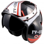 Mootorratta kiiver Marushin, XS (53-54 cm), valge/must/punane