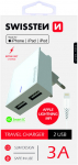 Telefoni laadija Swissten MFI Travel Charger, USB/AC/DC, 120 cm, valge v.