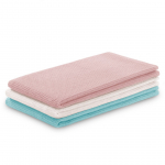 K&ouml;&ouml;gir&auml;tikute komplekt Restilo Letty Waffle, roosa v./beež v./helesinine v., 70 cm x 50 cm, 3 tk