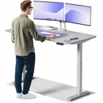 Kirjutuslaud reguleeritava k&otilde;rgusega Desktronic HomeOne, 160 cm x 80 cm, 72 - 119 cm, hall v.