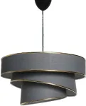 Valgusti rippuv Opviq Couper 390FLH1688, E27, 1 x 60 W, kuldne v./antratsiit v. / must v.