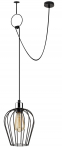 Valgusti rippuv Opviq Tel 6681, E27, 1 x 40 W, must v.