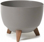 Lillepott Lamela Roma Eco Wood, plastik/puit, hall v.