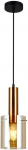 Valgusti rippuv Italux Sardo PND-5581-1-BRO+AMB, E27, 1 x 40 W, vask v./must v.