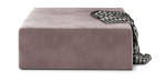 Tumba Kelim Mat Velvet 63, roosa v., 83 cm x 83 cm x 42 cm