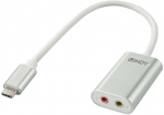 Adapter Lindy Audio Adapter 42711 USB-C Male, 3.5mm stereo/3.5mm microphone Female, h&otilde;be v.