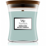 K&uuml;&uuml;nal, l&otilde;hna WoodWick Medium Hourglass Magnolia Birch, 80 h, 275 g, helesinine v.