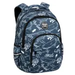 Kooli seljakott CoolPack Basic Plus Street Life, valge v./s&uuml;gavsinine v., 46 cm x 31 cm x 19 cm