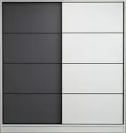Riidekapp Kalune Design Kale 3970, antratsiit v./valge v., 52 cm x 180 cm x 210 cm