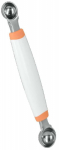 Puuviljalusikas Metaltex Deko Food, 22 cm, valge v./kroom v.