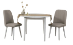 S&ouml;&ouml;gitoa komplekt Kalune Design Vina 1005, valge v./kreemjasvalge v.