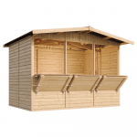 Puidust ostukiosk Timbela M150A, 263 cm x 336 cm x 232 cm
