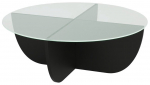 Kohvilaud Kalune Design Lily, must v., 90 cm x 90 cm x 30 cm