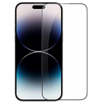 Evelatus t&auml;iskaanega 2.5D klaas Apple iPhone 15 Pro antistaatilisele / Jaapani liim Must