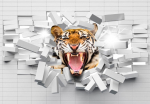Fototapeet Artgeist Tiger Jump, 70 cm x 100 cm