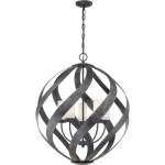 Rippuv t&auml;navavalgusti Quintiesse Blacksmith, 40W, E14, IP44, must v., 66.4 cm x 85.5 - 333.7 cm