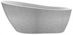 Vann, teisaldatav Besco Melody Glam Silver, 150 cm x 80 cm x 72 cm, ovaalne, h&otilde;be/kroom
