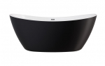 Vann, teisaldatav Besco Ayla, 170 cm x 80 cm x 68 cm, ovaalne, valge/must