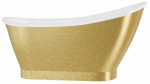 Vann, teisaldatav Besco Gloria Glam, 160 cm x 68 cm x 77.5 cm, ovaalne, kuldne/valge
