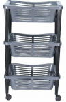 Vannitoa riiul ratastel Storage Solutions Trolley, hall v., 30 cm x 30 cm x 60 cm