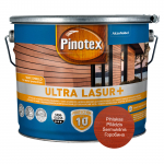 Puidu immutusvahend Pinotex Ultra Lasur+, punakaspruun v./pihlakas v., 10 l