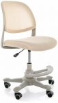 Laste t&ouml;&ouml;tool Q-027, 54 x 54 x 81 - 92 cm, beež v./helehall v.