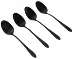Dessertlusikas Homla Abele 244297, roostevaba teras, must v., 4 tk, 14 cm