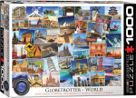 Pusle Eurographics Globetrotter World 6000-0751, 67.6 cm x 48.9 cm, 1000 tk, mitmev&auml;rviline