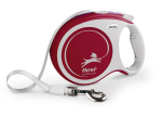 Automaatne jalutusrihm Flexi Comfort Plus 046005, punane v./hall v., L