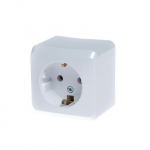 Pistikupesa Schneider Electric Prima WDE001080, maandusega, valge v.