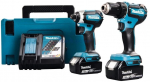 Juhtmevaba t&ouml;&ouml;riistakomplekt koos akuga Makita DLX2289TJ, 18 V, 5 Ah